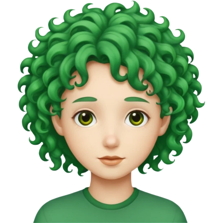 venice tourist green curly hair emoji