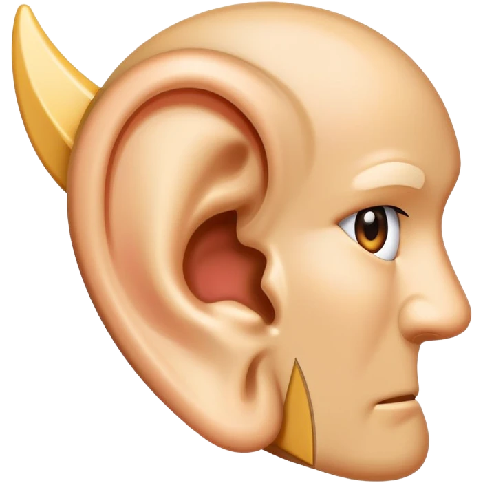 icon of an ear with a diagonal slash, clear ignore meaning emoji