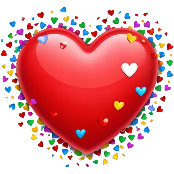 Heart with confetti  emoji