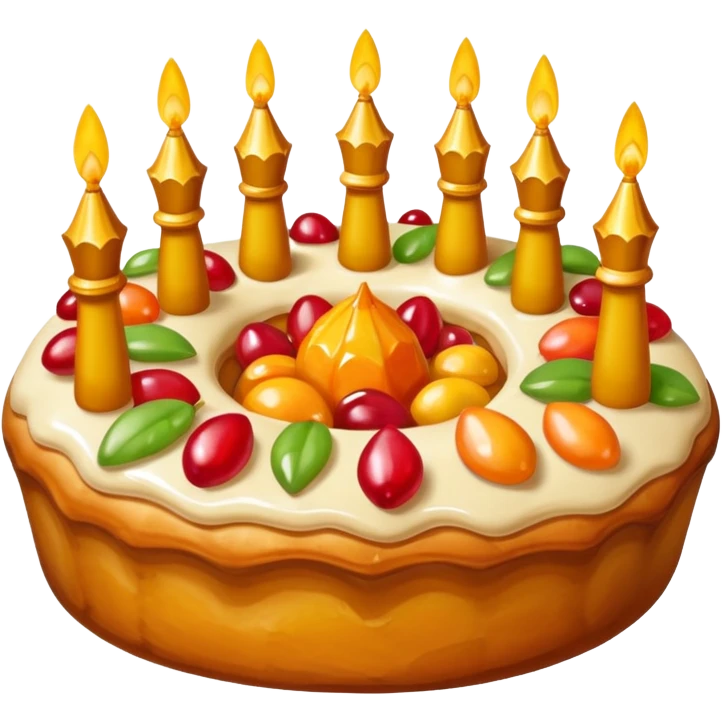 roscon de reyes DE ESPAÑA pero sin velas, emoji