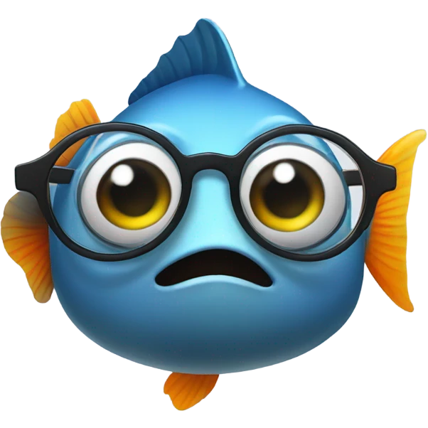 Fish with glasses emoji
