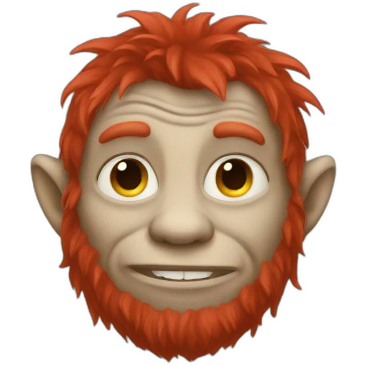 troll with red hair emoji