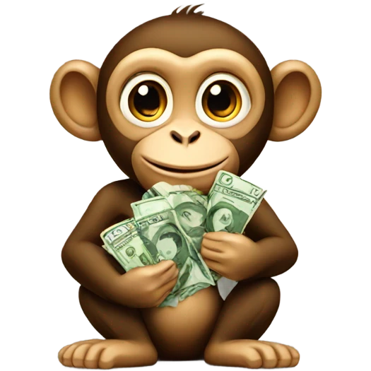 Monkey with money emoji