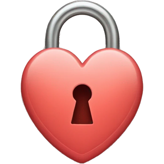  lock Heart shaped emoji