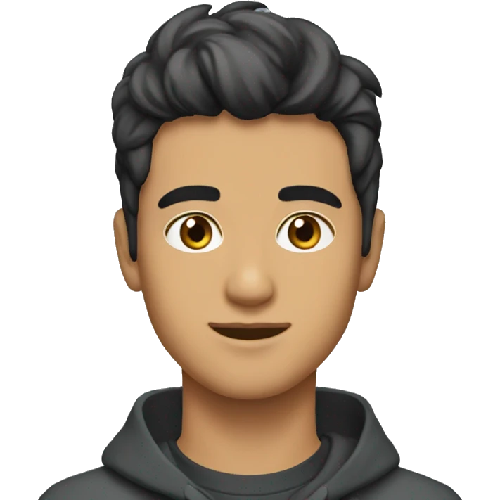Joven moreno cabello corto emoji