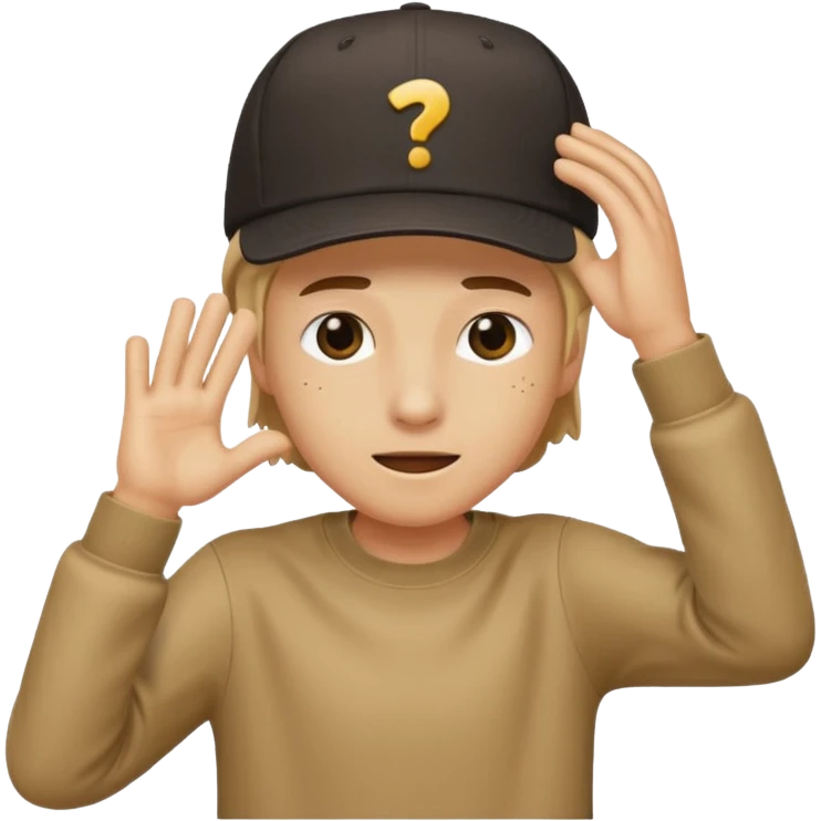 Dabbing guy with backwards hat emoji