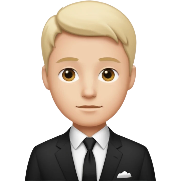 white shirt & black tie emoji