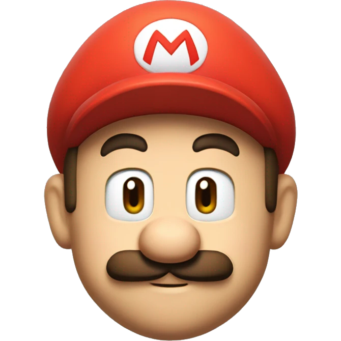 Mario tête mario emoji