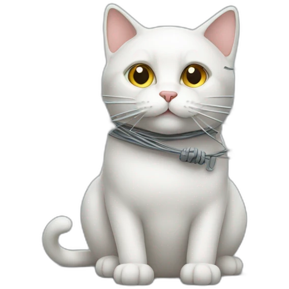 cat holding wire emoji