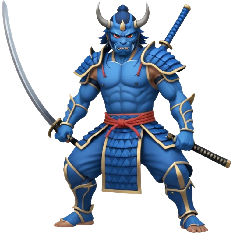 blue samurai oni emoji