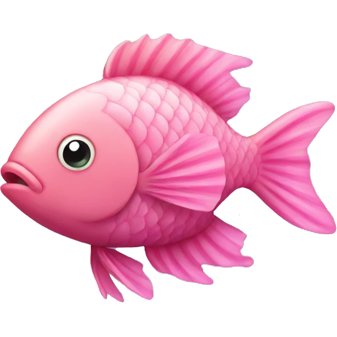 Pink fish emoji