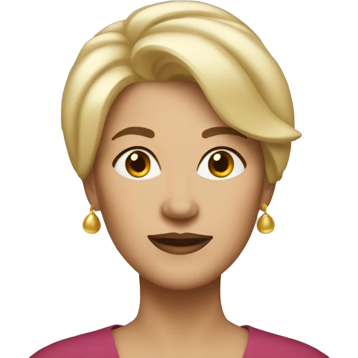 woman in her 50s sophisticated with blond short hair emoji