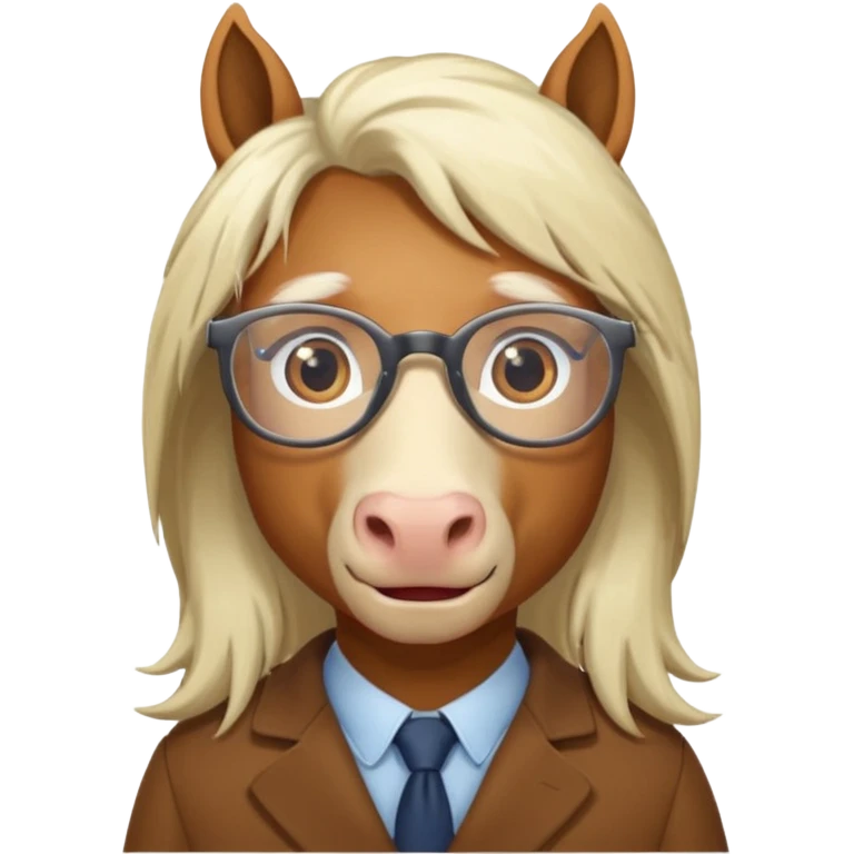 horse with eyeglasses emoji