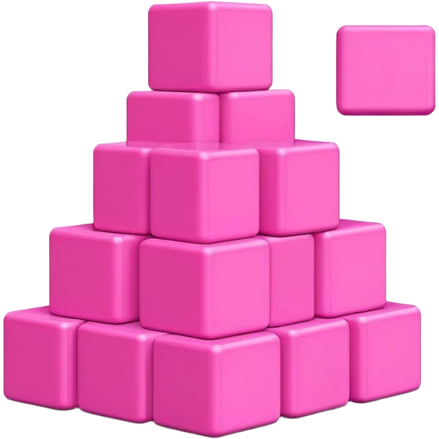 Pink toy building blocks emoji