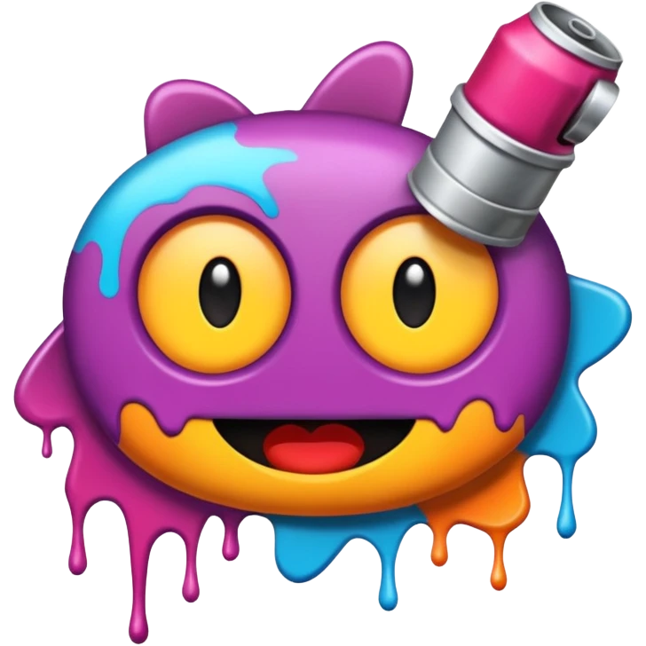 Graffiti painting emoji