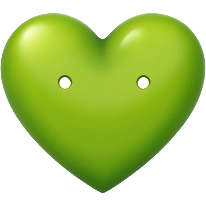 Lime colored heart emoji
