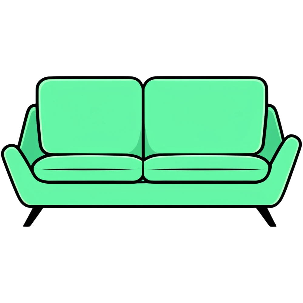sleek minimalist couch emoji