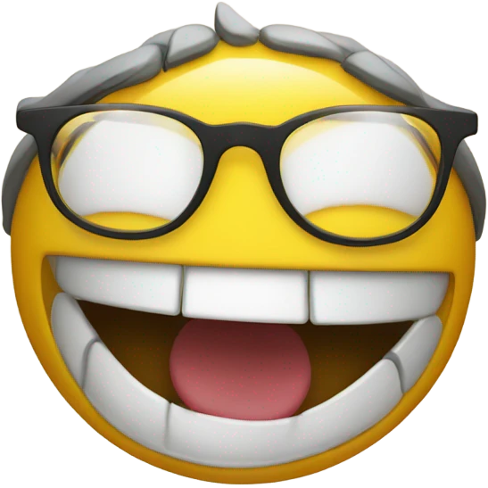 Nerd emoji yellow  emoji