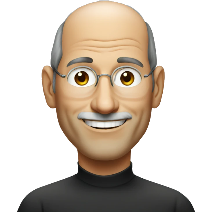 Steve Jobs posing happy emoji