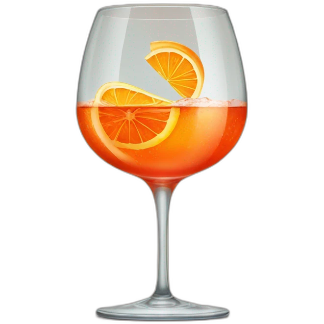 Aperol spritz in goblet glass emoji