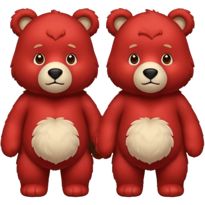 Two red bears 🐻  emoji