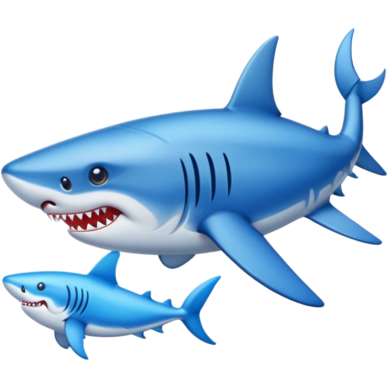Tiburón con zapatos azules emoji