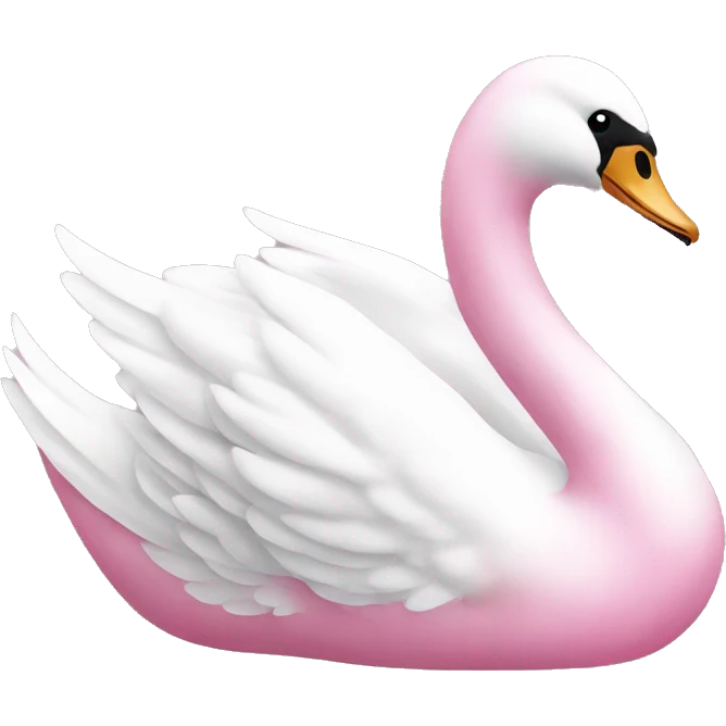 Swan pink with white emoji