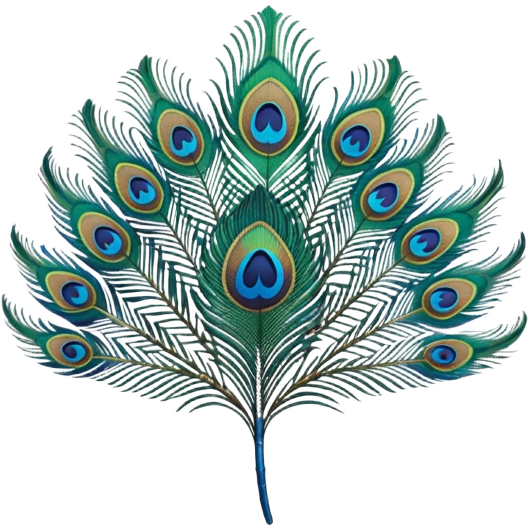 Create a single peacock feather emoji for instagram bio emoji