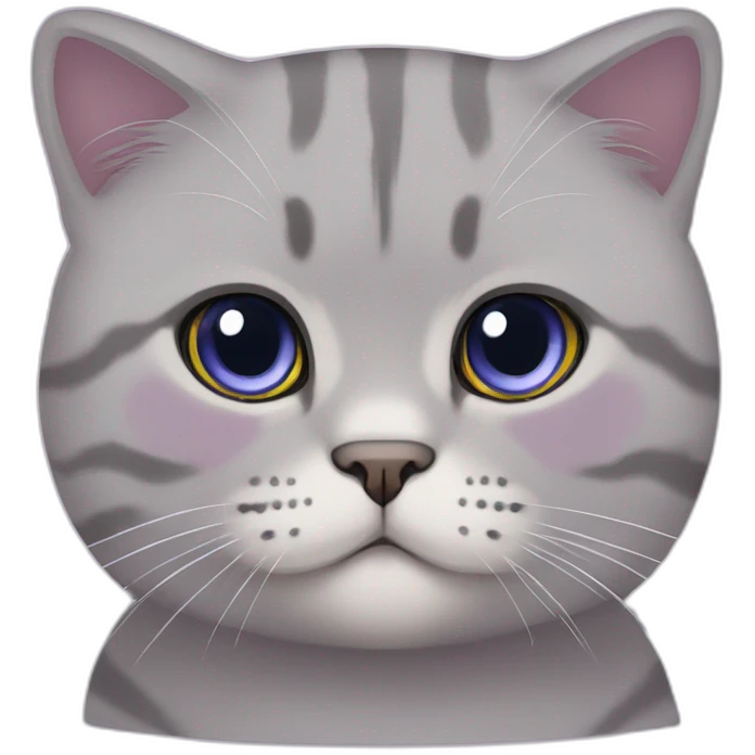 Scottish fold lilac cute cat emoji