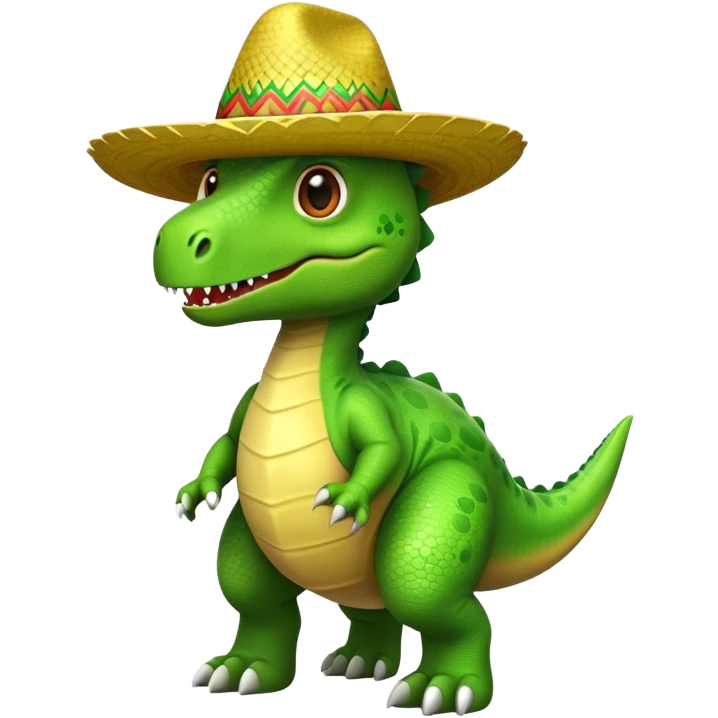 dinosaur with sombrero  emoji