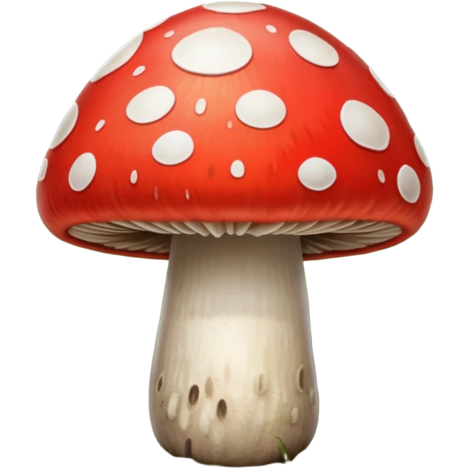 Mushroom with red cap and white spots emoji