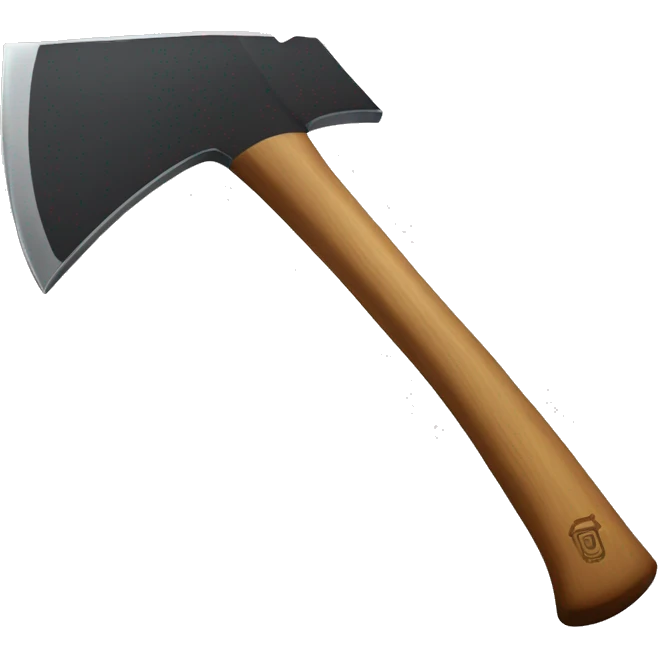 Hatchet with black handle emoji