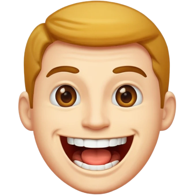 Büyük ağızlı adam emoji