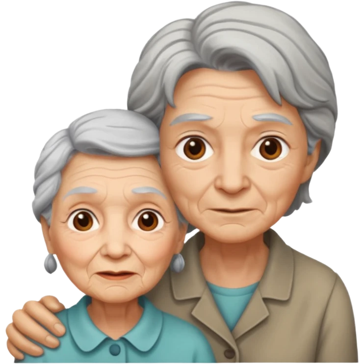 lo mismo que estas haciendo solo coloca alado de la abuela un hombre joven  emoji