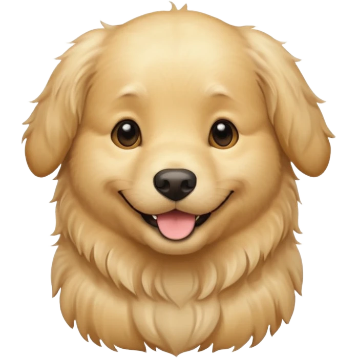 cream golden retriever emoji