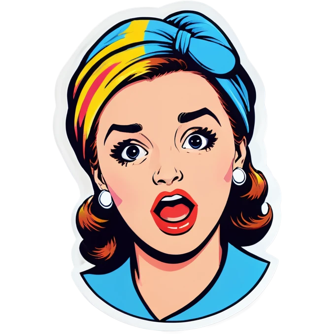 Pop art Be embarrassed emoji