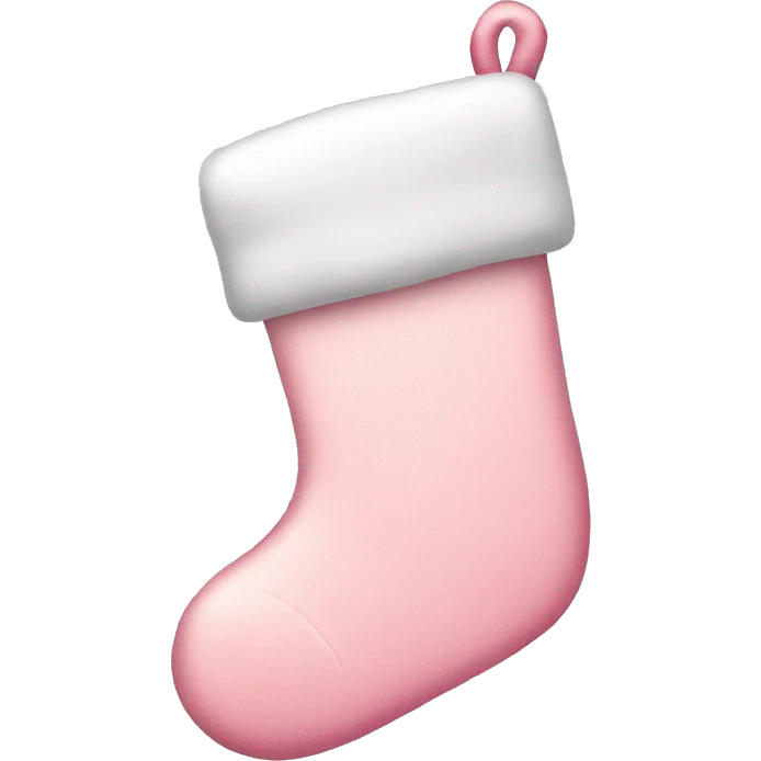 light pink Christmas stocking emoji