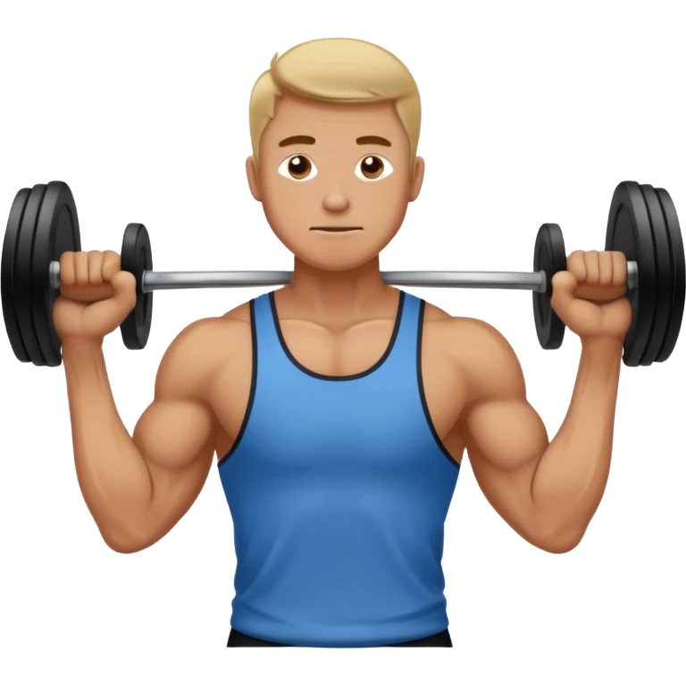 create a hand drawn icon fine line style with a men doing gym emoji
