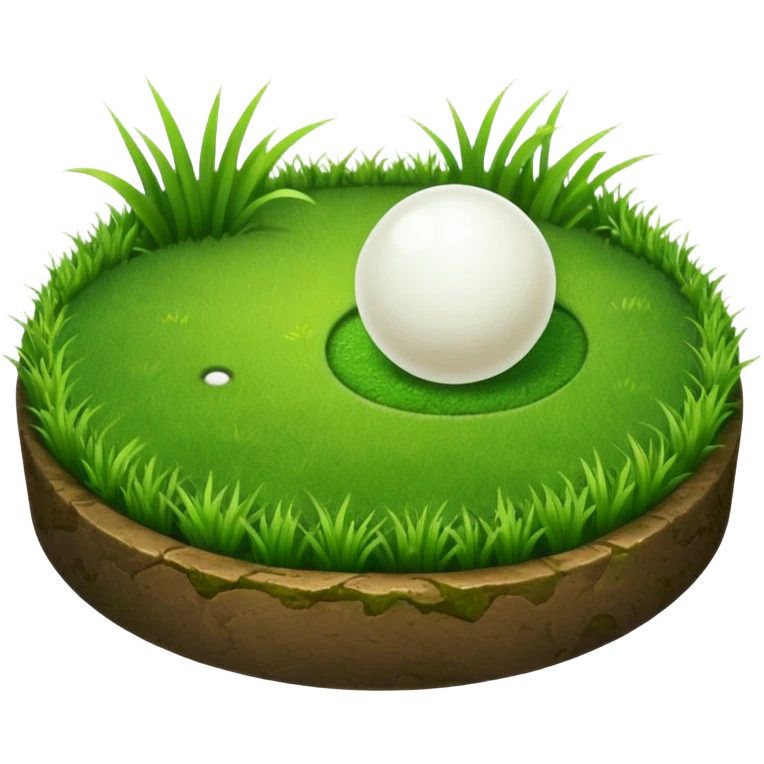 Make an emoji of a soccer penalty spot - it should be a white dot on a patch of grass emoji