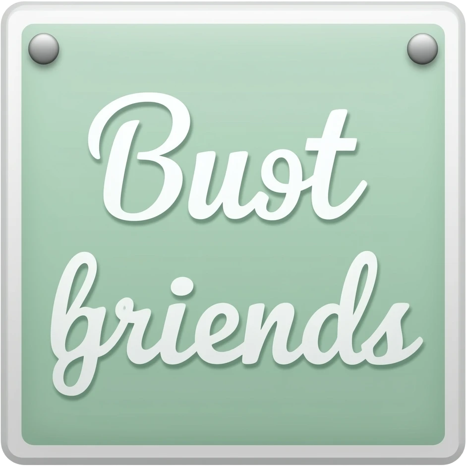 SIGN BEST FRIENDS COLORS SAGE GREEN emoji