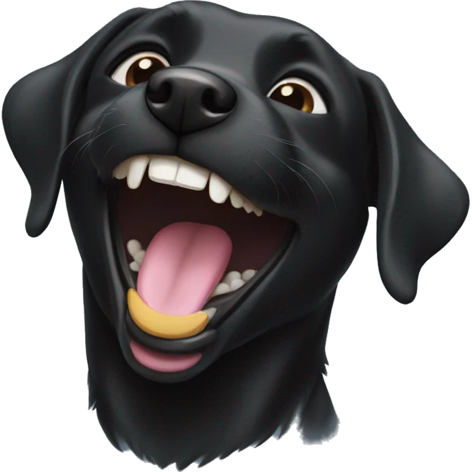 black lab laughing emoji