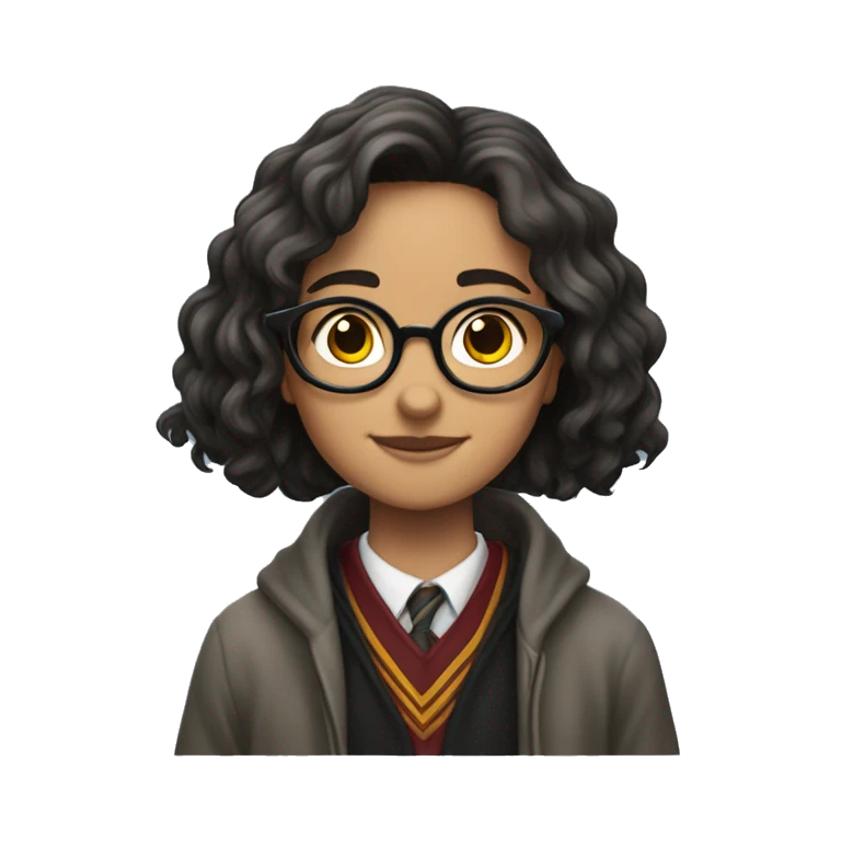 Une fille qui regarde Harry Potter  emoji