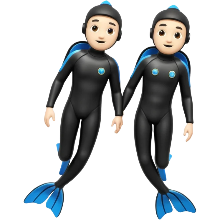 A 3D cartoon pair of diving flippers on a white background, shiny rubber texture, Memoji-style rendering. emoji