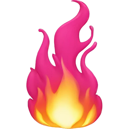Pink fire emoji