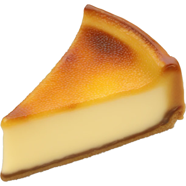 Creme brulee cheesecake slice emoji