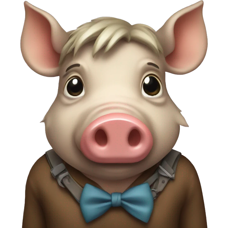 A wild pig with a bow  emoji