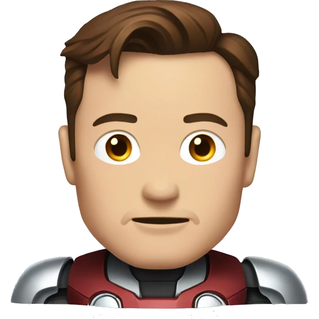 Elon Musk half iron man emoji