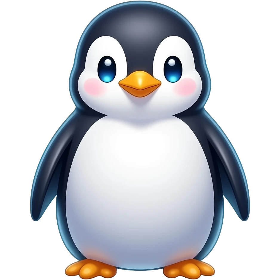 Anime penguen sihirli emoji