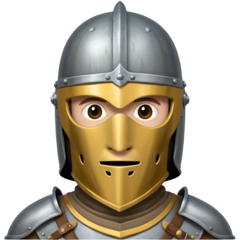 Monty pyton knight with full face covered helmet emoji