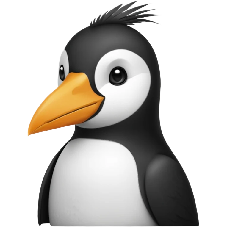 Pingouin avec un pinceau emoji